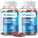2 Pack Ashwagandha Gummies & Vitamina D3 Gummies Integratore organico di Aswangdha per migliorare il sonno, Rilievo di stress & Mood Calm (non OGM, senza glutine e senza zucchero)