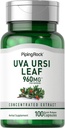 Piping Rock Uva Ursi Capsule | 960mg | 100 pillole | Herb Leaf Extract Supplement | Non-GMO, Gluten Free