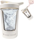 Miscelatore portatile ricaricabile USB 15oz per scuotere proteiche, Smoothies & Pre Workout, Tritan-Safe, BPA-Free, Accessori per palestra, prova di perdita (bianco)