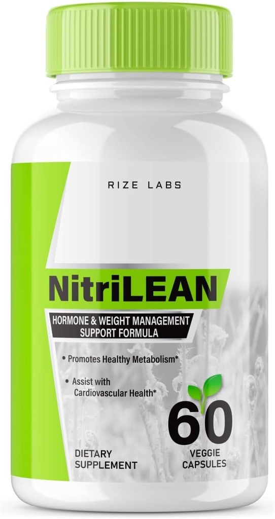 Rize labs Nitrilean supplemento di perdita di peso, capsule per il benessere totale del corpo e uno stile di vita sano, pillole per fisico Leaner, capsule naturali (60 capsule)
