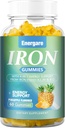 1 confezione 100Mg di ferro supplemento di gommoni per le donne e gli uomini - vitamina A, C, B - supporto energetico per la carenza di ferro, anemia, adulti e bambini, ananas gusto, 60 conteggi