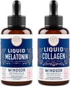 WINDSOR BOTANICALs Melatonina e collagene liquido riposo e ricuperazione della pelle Bundle