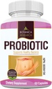 Probiotici Tutti i supplementi di salute naturale per le donne e gli uomini con i batteri dell'acido lattico per il fegato, il supporto del lievito 60 capsule di flora orali per uso quotidiano.