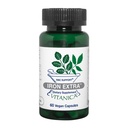 Vitanica Iron Extra, Supplemento di ferro Assorbimento potenziato con vitamina C 500mg, Methylfolate 400mcg, B12 Vitamin 500mcg, Calcio, Dock Giallo, Radice di Dandelion & Nettle Leaf Extract, Vegan, 60 capsule