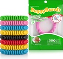 12 Pack Braccialetti di zanzara, individualmente avvolto, DEET Free, naturale e impermeabile Band