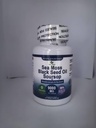 Sea Moss Softgel, Sea Moss Black Seed Oil Soursop Bladderwrack Burdock Turmeric per la rigenerazione cellulare,Detox,Gut,Joint Support,Chew Superfood Seamoss 6X Più forte di Sea Moss Gel,Capsule,Gummy