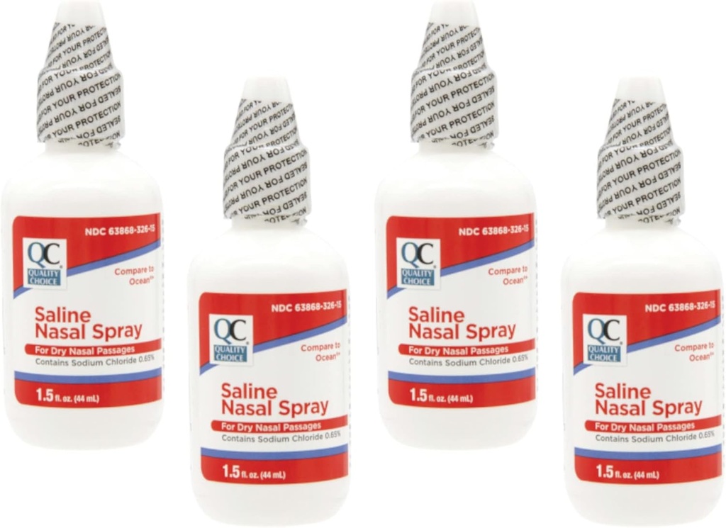 Qualità Scelta Rilievo Nasale Saline, 1.5oz (Pack of 4)