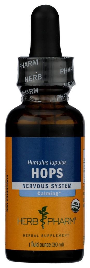 Estratto di liquido di Hops Organico Certificato di Herb Pharm per il supporto di sistema nervoso calmante - 1 oncia