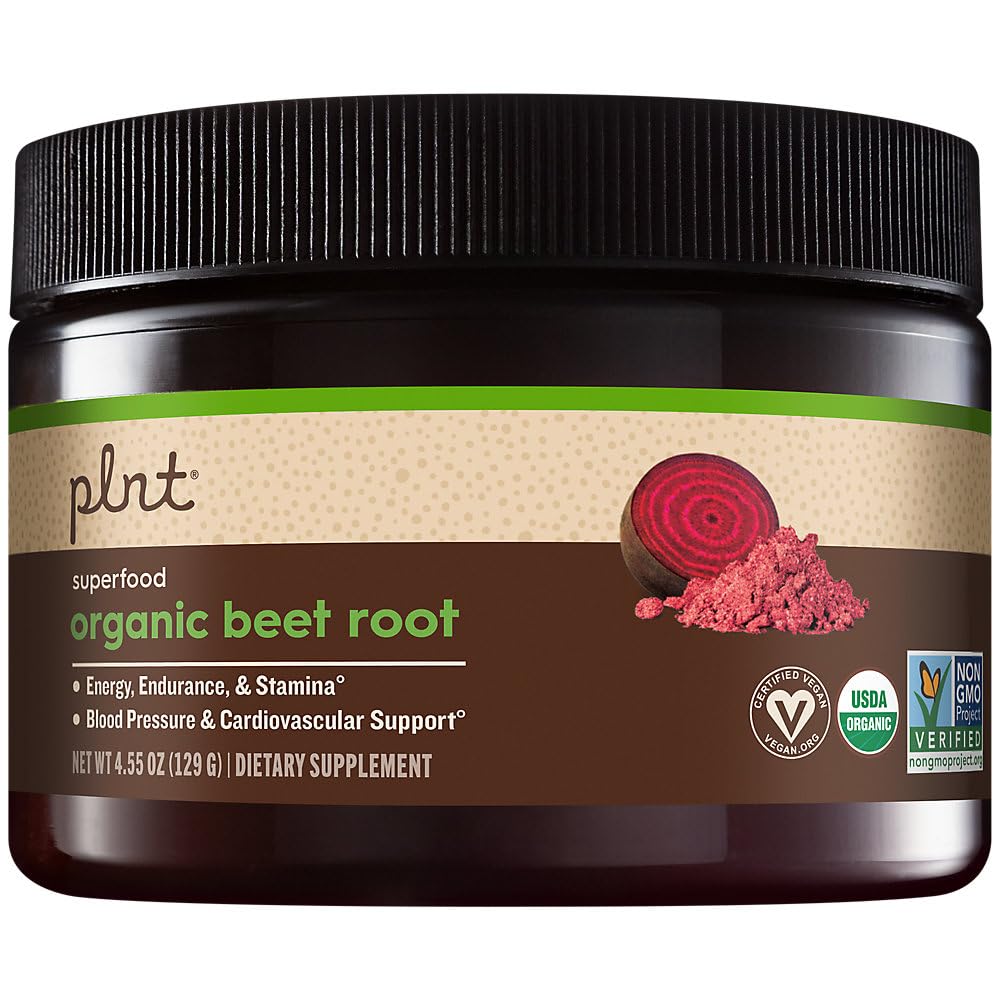 Polvere di radice di barbabietola organica a" Superfood - energia naturale & supporto di pressione sanguigna sana (4.55 oz. / 30 Serve)