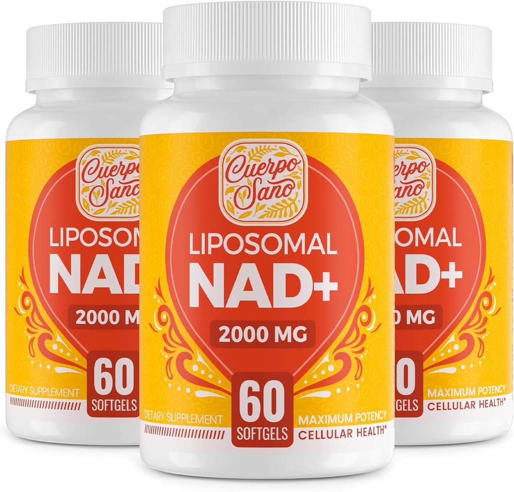 2000 MG NAD Supplemento, Liposomal NAD+ con alto assorbimento, più efficiente di Nicotinamide Riboside, Pure & Plus Boosting Supplement, Aging Defense, Metabolism & Cellular, 180 softgels