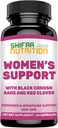 SHIFAA NUTRITION Ormoni Equilibrio & Menopausa Integratori per le donne, Menopausa Rilievo - Supporto per Flash caldi, Mood Swings w/Black Cohosh & Red Clover Vitamins Halal, 30 Servings