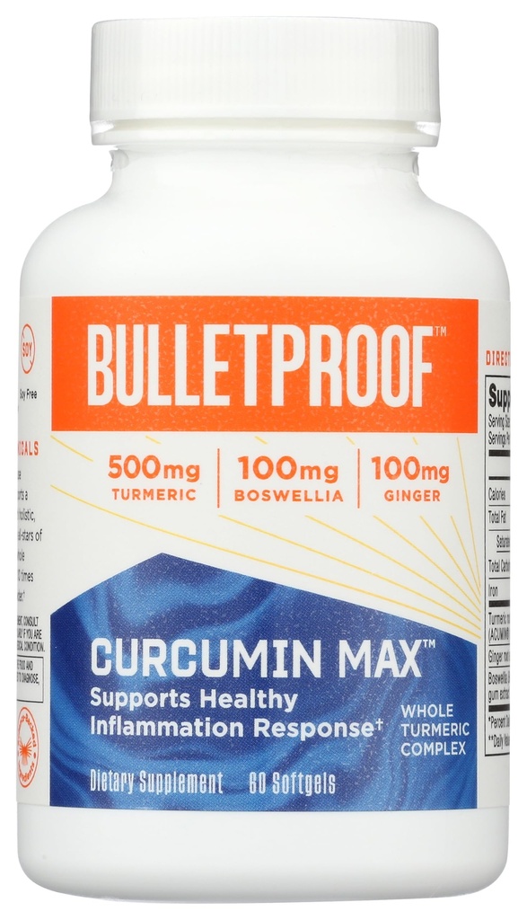 Softgel di risposta dell'infiammazione del complesso della curcuma ermetica a prova di proiettile, 60 conte, supplemento del Keto per il supporto del giunto e dell'infiammazione, supporto dell'antiossidante, vary di maggio dell'imballaggio