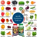 Fruit & Veggie Whole Food Supplement - Formulato per gli anziani per Max Absorption - 90 capsule di frutta e 90 capsule di verdure - 1 set