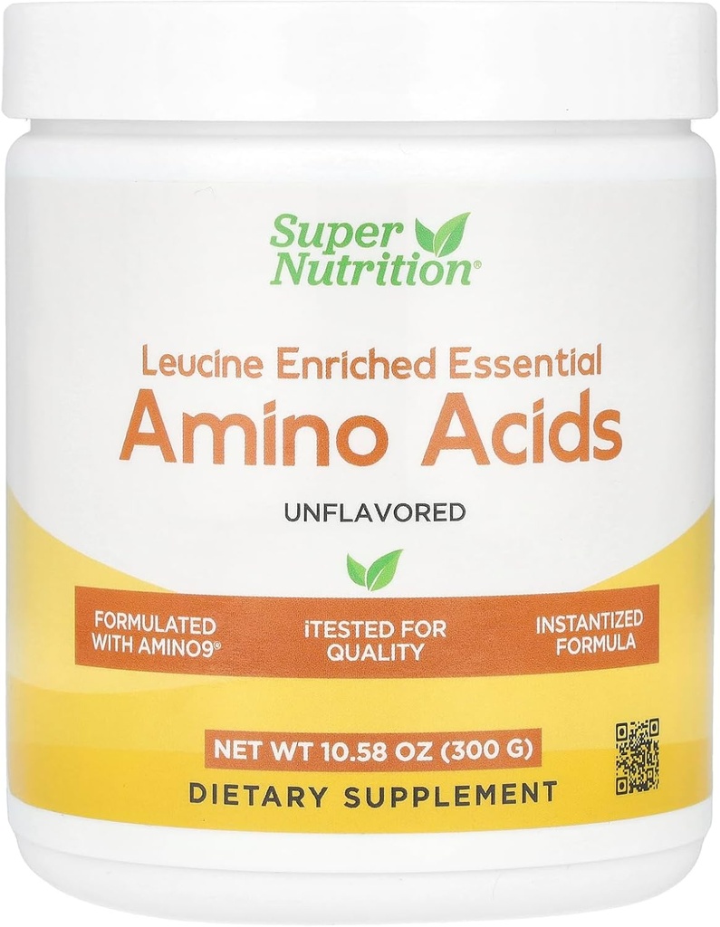 SuperNutrition Leucina Aminoacidi essenziali arricchiti con L-Leucina, L-Lysine, L-Threonine e L-Isoleucina, Unflavored, 10.58 oz (300 g)