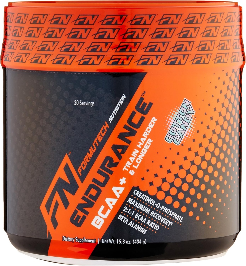 Endurance BCAA Plus, Intra Workout Progettato per la formazione più dura e lunga con Beta Alanine, Cotton Candy, 434 Gram