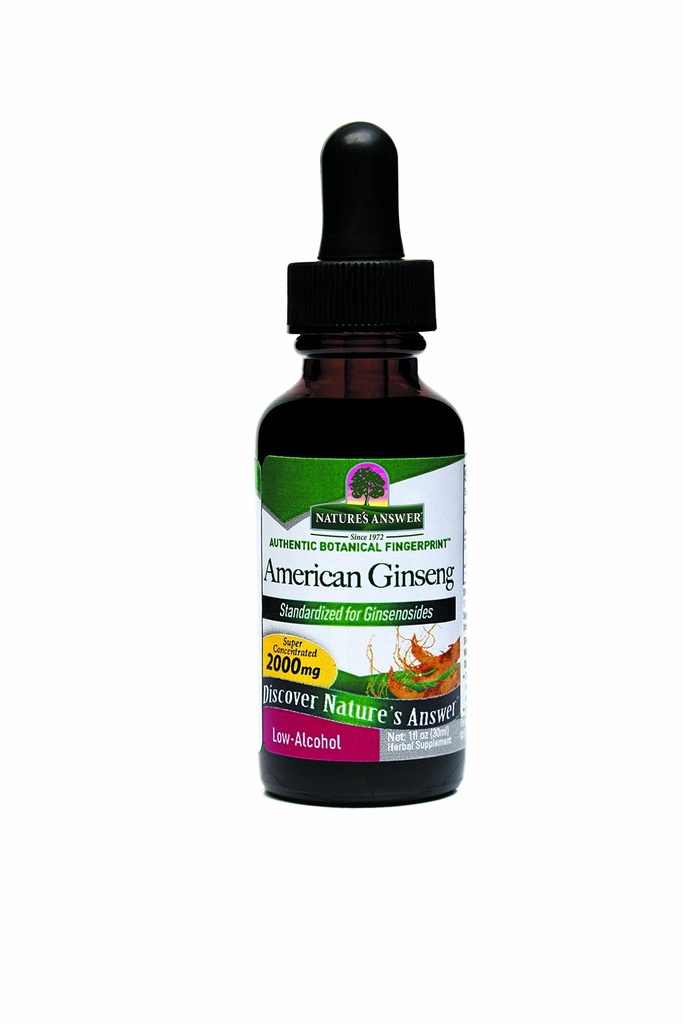 Risposta della natura American Gingseng Root Supplemento con alcool organico, 1-Fluid Ounce | Supporto immunitario | Promuove la funzione cognitiva | Energia naturale Booster