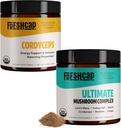 FreshCap Mushrooms Energy Bundle (polvere di Cordyceps e polvere completa del complesso di funghi)