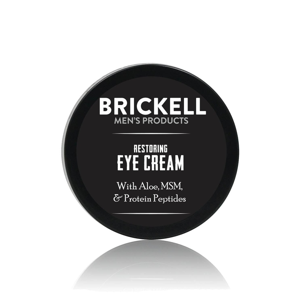 Brickell Men's Restaurare sotto la crema per gli uomini, naturale e organico Anti invecchiare il balsamo per ridurre il puffiness, le rughe, i cerchi scuri, i piedi della folla e sotto le borse degli occhi, 0.5 Ounce, non profumati