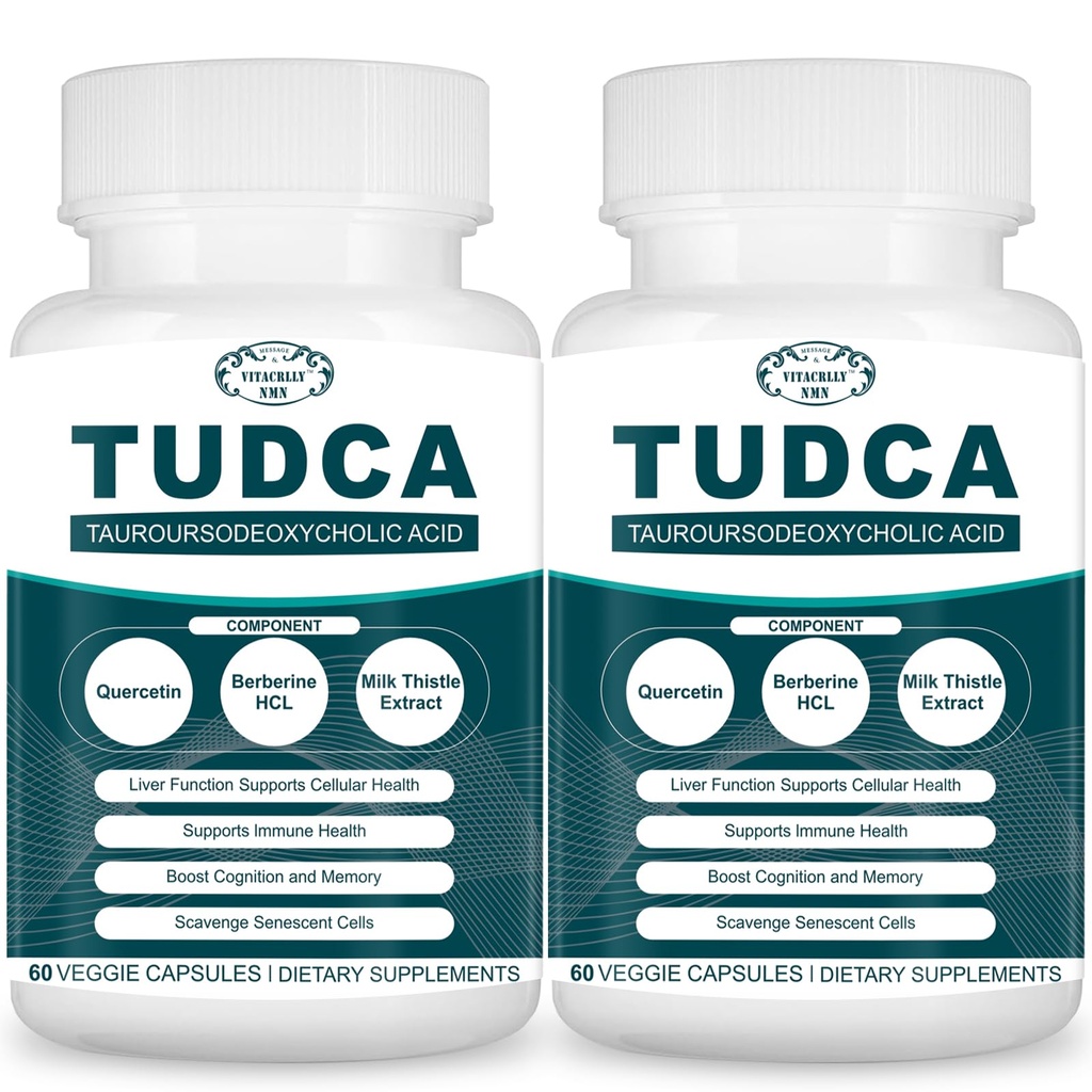 2200MG TUDCA Liver Supplements - Bile Salts Supplement Complex for Liver Detox & Cleanse, Gallbladder Cleanse, Digestive Health 120 Capsule