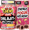 Pure Himalayan Shilajit Gummies - High Potency Gold Grade Resina - Energy Boost e Supporto Immune per Uomini e Donne con Ashwagandha e Shatavari - 120 Gummy - Strawberry & Banana
