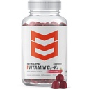 MTN OPS Vitamina D3 K2 Gummies, 5000 IU Vitamin D3 e Vitamina K2 MK7, naturalmente senza glutine con aroma naturale di fragola, 60 Soft-Chew Gummies, 60 Serve per contenitore