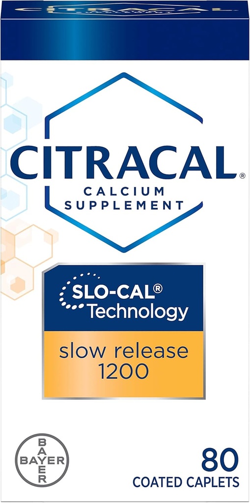 Citracal Calcium + D Slow Release 1200 Tablets 80 compresse (Pack of 4)