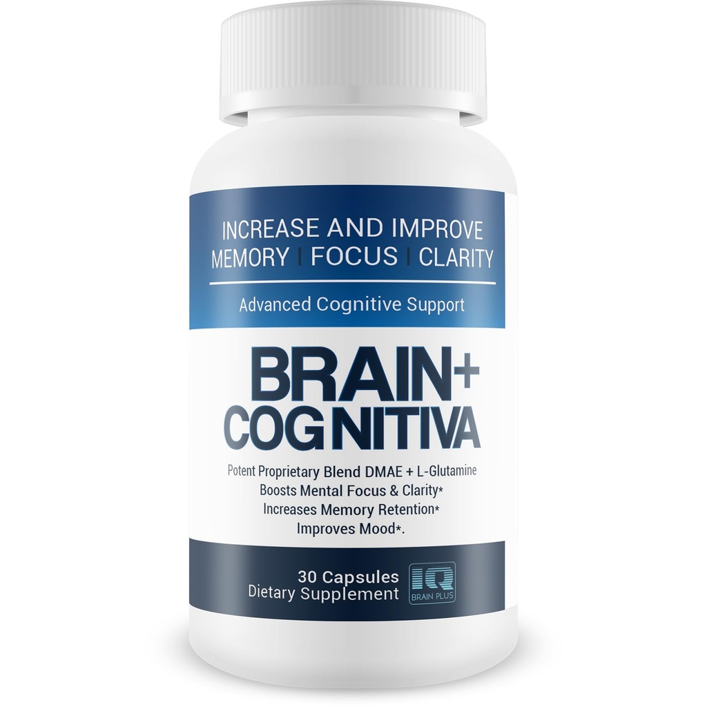 Brain+ Cognitiva - Supporto cognitivo avanzato - Aumentare e migliorare la memoria, Boost Focus mentale e Supporto Clarity mentale - Capsule Alpha-GPC per il supporto cerebrale e Boost Opti Nootropic