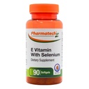 Vitamina E come acetato dl-tocoferile e d-alfa-tocoferolo più selenio, supplemento antiossidante, supporto immunitario, Supporta pelle sana, senza glutine, non OGM, 90 softgels Made in USA