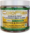 Fibra di lino organico + Probiotici Gummies | Rilievo di costipazione e regolarità senza il Cramp per adulti, Soluble & Insoluble Triple-Fiber Vegan Gummies - 30 Serve