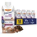 Assicurare Max Protein Cafe Mocha Nutrition Shake | 30g Protein, 1g Sugar, 4g Fiber Blend | 12 Pack