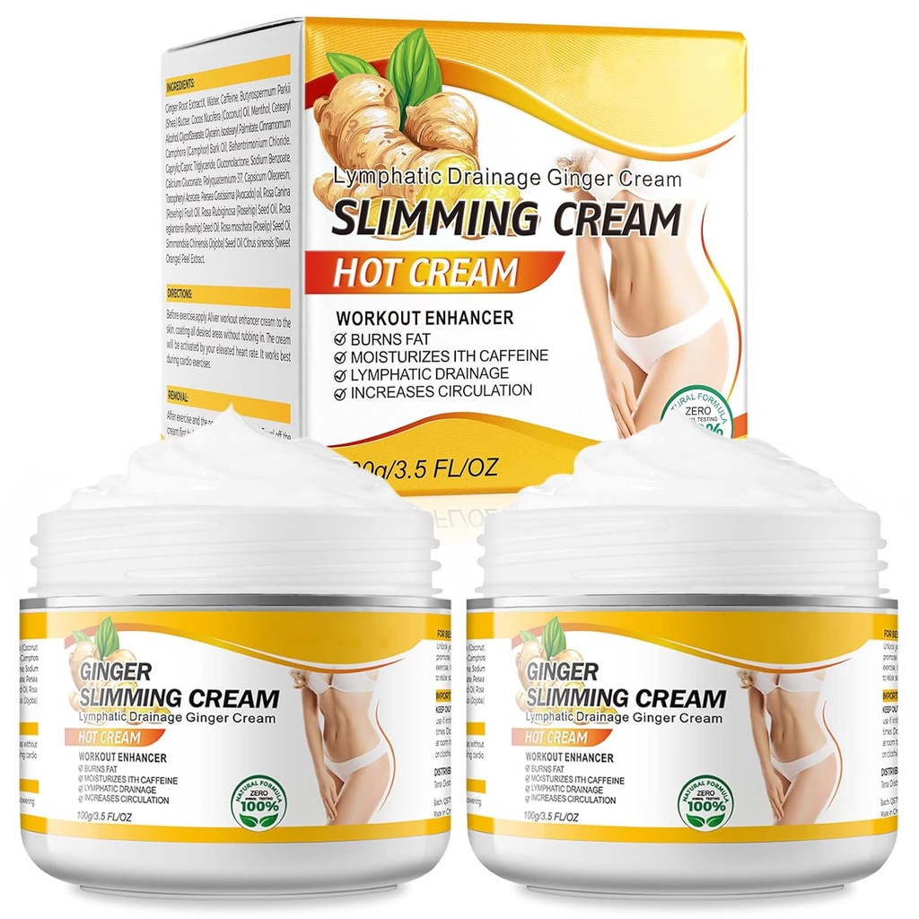 2PCS VOGSIG Ginger Crema dimagrante - Anti cellulite, Fat Burning, serraggio & idratante, 1oz ogni