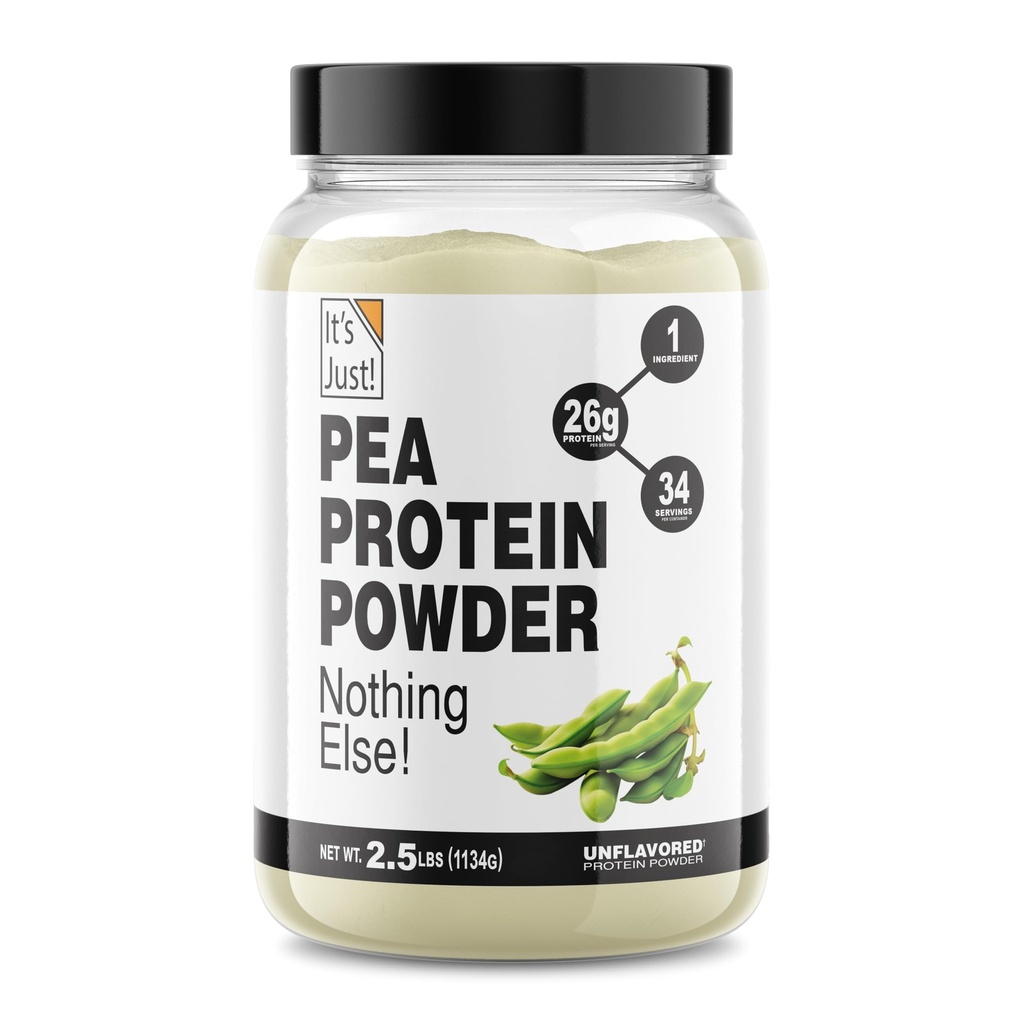 E' solo! - 100% Pea Protein, Vegan Plant Based, Cresciuto in Canada, Qualità Premium, Texture liscia, Senza glutine, Keto Friendly (2,5 Pound, non aromatizzato)
