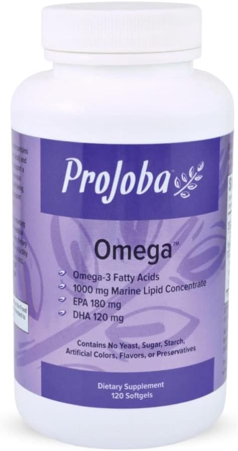Youngevity Projoba OmegaTM - 1000 mg Omega-3 - High-Potency - 180 EPA & 120 DHA per promuovere la salute del cervello e del cuore -120 Softgels (Pack of 1)