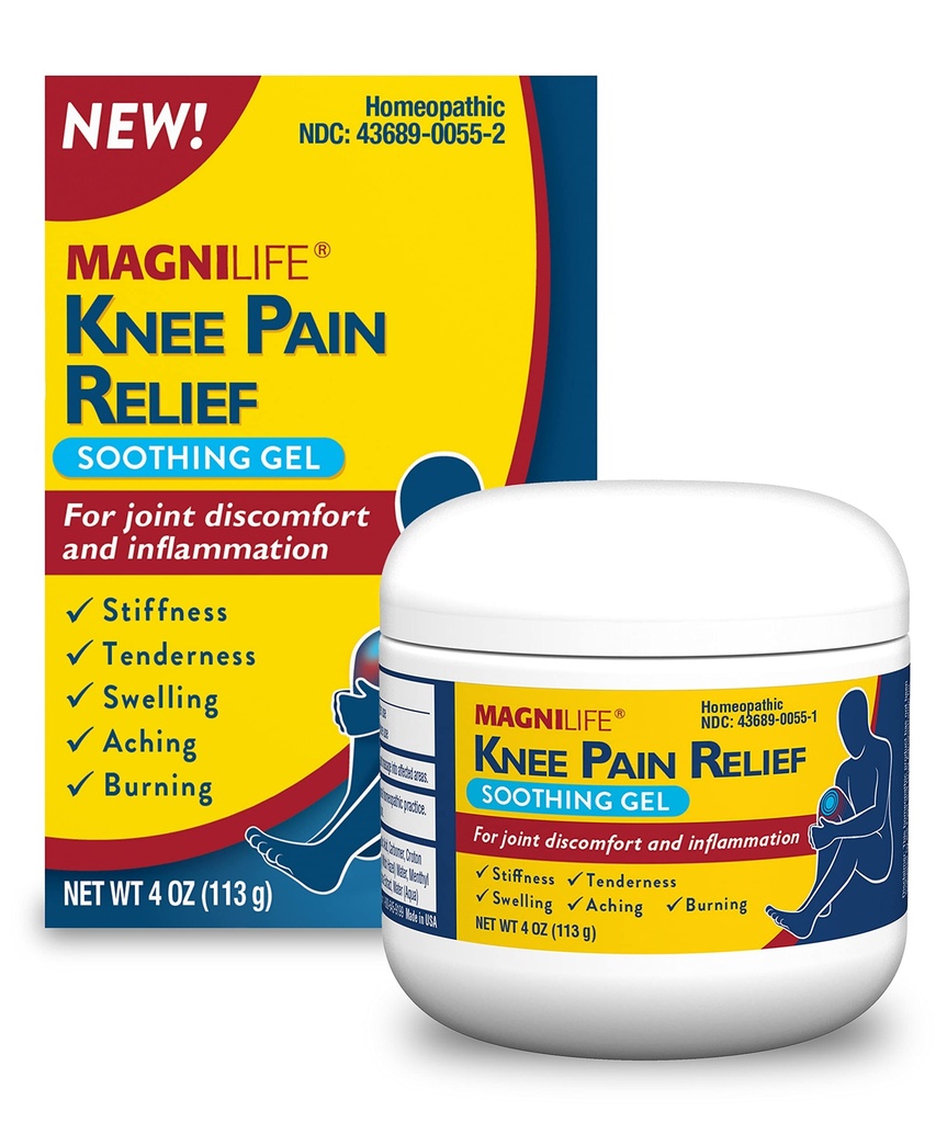 MagniLife Knee Pain Relief Soothing Gel, riduce il gonfiore e l'infiammazione dei muscoli del dolore, Joint Discomfort, lesioni - All-Natural Arnica - 4oz.
