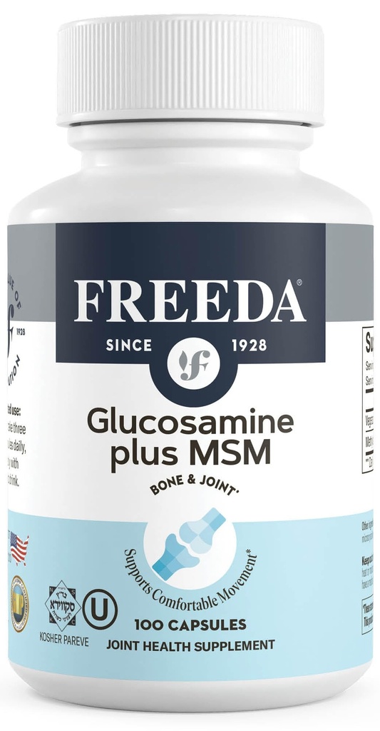 GRATIS Glucosamine MSM – Integratore Vegan di Flessibilità e Mobilità – Glucosamina Vegetariana Senza Pesce Conchiglia – Supporta la Funzione Giunta – Testata da Terzi – (100 capsule)