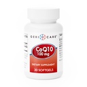 GeriCare CoQ10 100mg Softgels - Alto assorbimento Co Q 10 Supplemento - Facile da ingoiare Q10 Coenzima per uomini, donne e anziani - 1 mese di fornitura, 30 conte - Travel Friendly