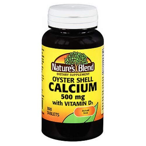 Miscela Oyster Shell Calcium 500mg con vitamina D3, 100 compresse (Pack of 4)