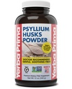 Yerba Prima Psyllium Husks Polvere 12 oz - Natural Fiber Supplement - Colon Cleanser - Gut Health - Vegan, Non-GMO, Gluten-Free (Nuova etichetta - Packaging May Vary)