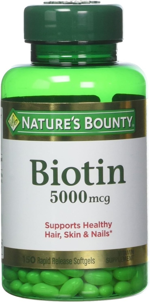 Bounty Biotin 5000 mcg, 60 compresse di dissolve rapida (Pack of 2)
