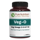 Pure Nutrition Vegan Omega 3-5-6-7-9 | 120 Softgels | 600mg per porzione di 2 Softgels | Multi Omega Supplemento per la salute generale | Non OGM | Gluten Free