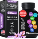 Integratori di zafferano ottimizzati - 88.5mg Estratto di zafferano puro per il supporto del mood, messa a fuoco, energia - Crocina Plus, Crocetin, Kaempferol - Senza glutine, Non-GMO - 1-a-Day 60 capsule