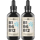 B1 B6 B12 Vitamina Liquid Drops - Neve, Energy, Integratore di supporto per il cervello - Fruttato-Like Flavor - Methylcobalamin, Thiamine, Pyridoxine (2)
