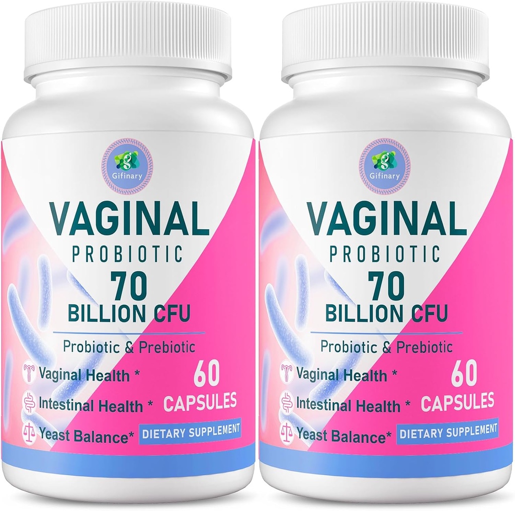 Probiotici vaginali, 70 miliardi di CFU 13 Strains Probiotici per le donne, con Prebiotici & D-Mannose, Probiotici per la salute vaginale, urinaria, bilancia pH, immuno & digestiva, 120 capsule