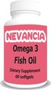Omega-3 Fish Oil High in DHA & EPA, 1200 mg Omega-3, Ultra Potent, promuove la salute del cuore e del cervello, Natural Lemon Flavour, 60 Softgels
