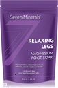 Sette minerali Rilassante Gambe Magnesio Cloruro Flakes 3lb – Assorbenti Meglio di Sale Epsom - Unico Foot Soak Formula per Gambe Tirate e Gambe - con Arancione, Cedro e Lavanda