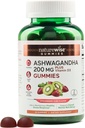 NatureWise Ashwagandha Gummies - Fragola Kiwi - KSM-66 con vitamina D3 - Supporto calmante per l'umore - Vegetariano - Non OGM, Gelatina e Gluten Free - 90 Conte[45-Day Supply]