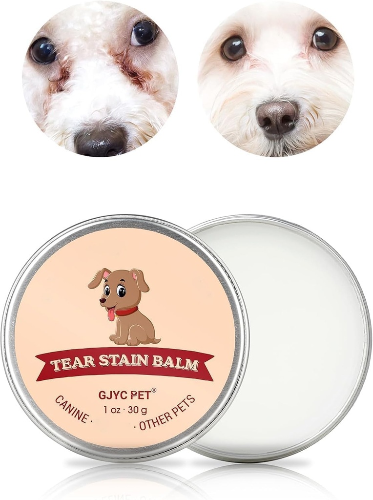 Estrattore di tè Stain per Cani 1oz - Cane Tear Stain Remover per Cani Bianchi, Pulitore di occhi per animali domestici, Cura degli occhi del cane per le macchie dellacrimine, Rimozione del gatto dell'occhio, Rimozione della macchia per la pelliccia bianca