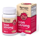 Supplementi di ferro di Renzo per bambini, supplemento di ferro vegani dissolvibile con vitamina C, schede di Melty senza zucchero, aroma d'arancia, 90-Count