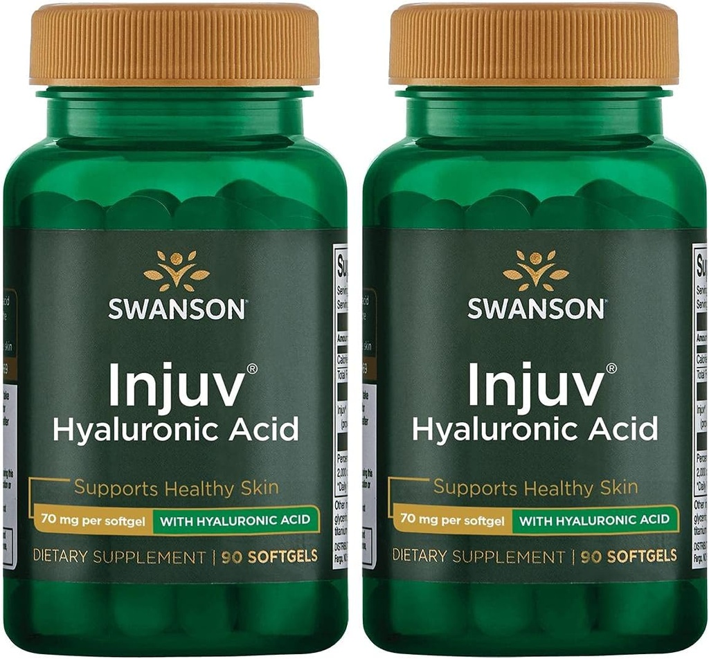 Swanson Injuv - Supporta la ritenzione naturale dell'umidità della pelle - (90 Softgels, 140mg Ogni) 2 Pack
