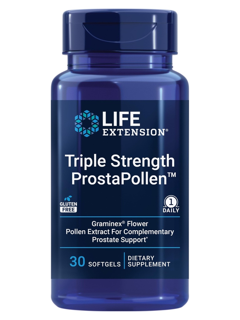 ProstaPollenTM, Salute della prostata, Funzione della prostata, Estratto di polline di fiore, Gluten Free, 30 softgels